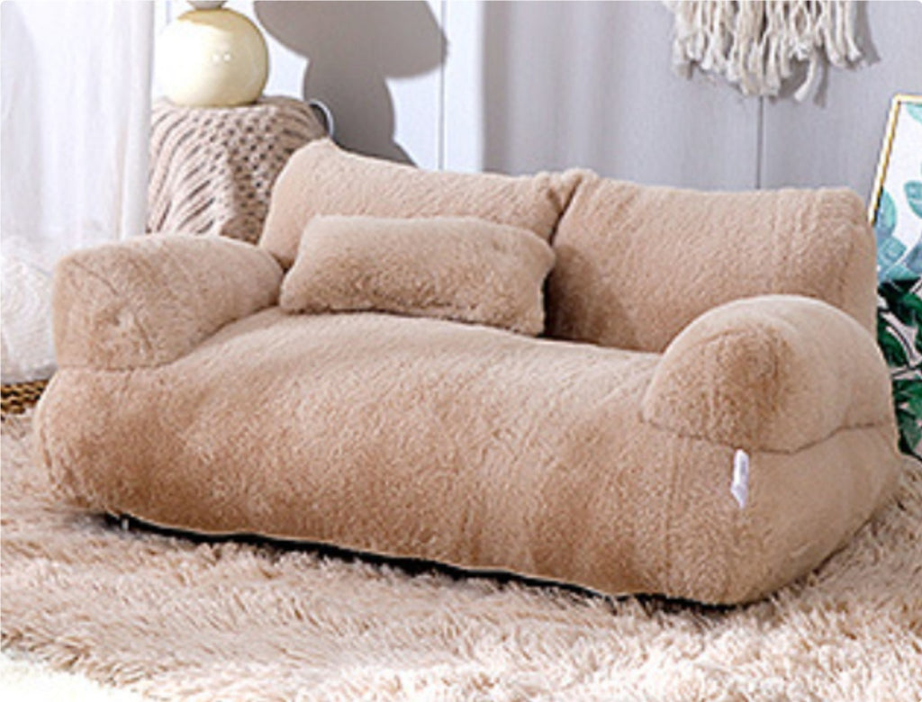 Luxury Plush Pet Sofa Bed — Cats & Small Dogs — PuraVeil