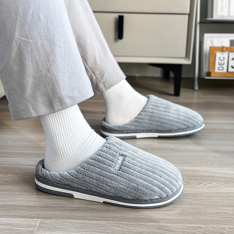 Soft Cotton House Slippers — Plush Non-Slip Indoor Shoes — PuraVeil
