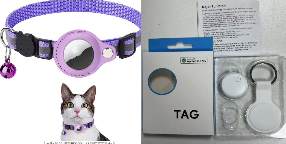 Reflective AirTag Dog & Cat Collar — Waterproof Tracker Holder — PuraVeil
