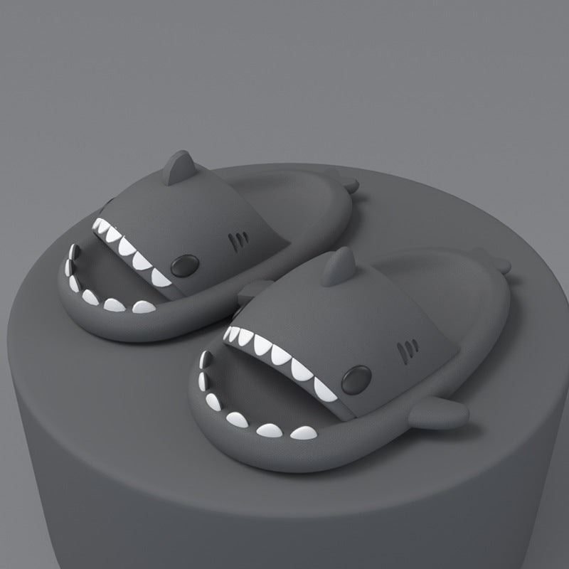 Cartoon Shark Slippers — Cozy Indoor House Shoes for Women & Men