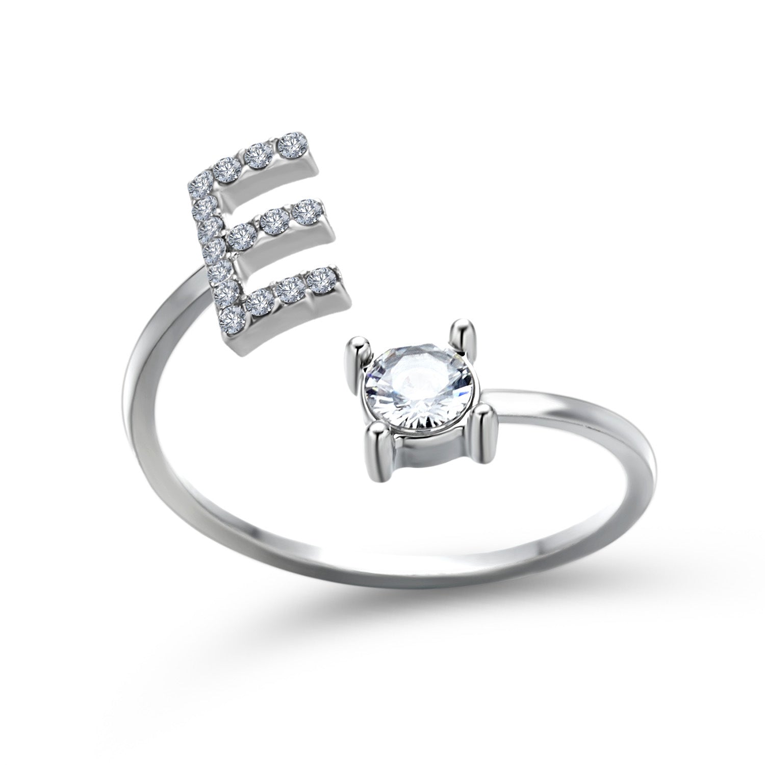 Personalized Adjustable Initial Letter Ring — A-Z Alphabet