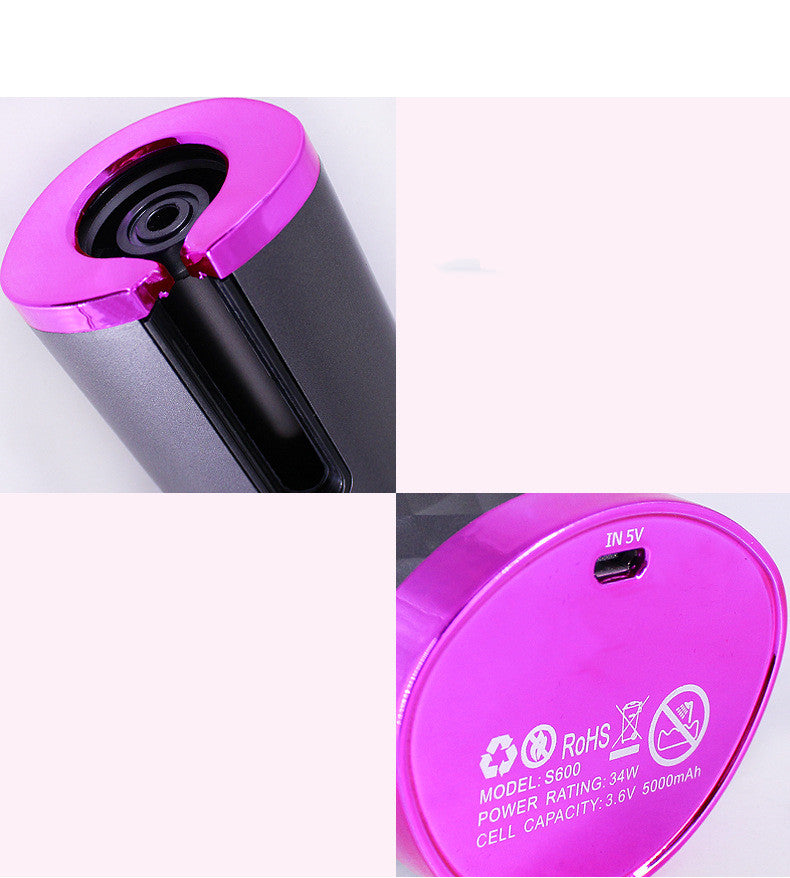 Rechargeable Auto-Rotating Hair Curler with LCD Display — PuraVeil