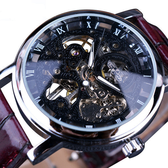 Men's Luxury Skeleton Mechanical Watch — Self-Winding — PuraVeil