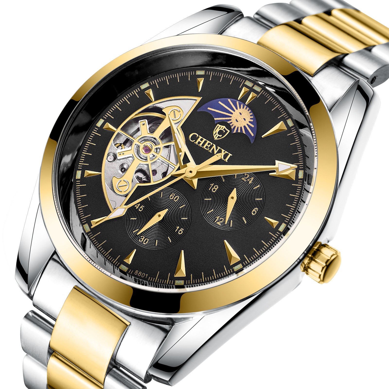 Men's Luxury Skeleton Mechanical Watch — Self-Winding — PuraVeil