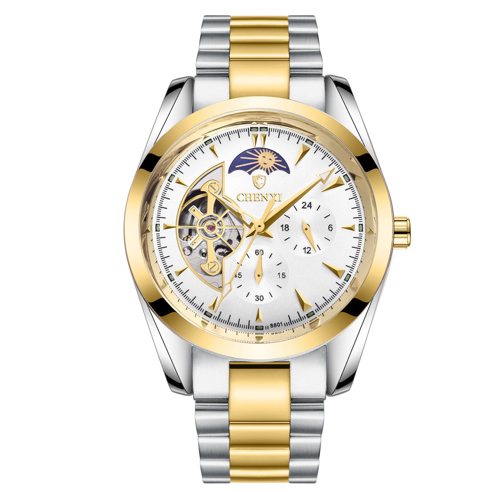 Men's Luxury Skeleton Mechanical Watch — Self-Winding — PuraVeil