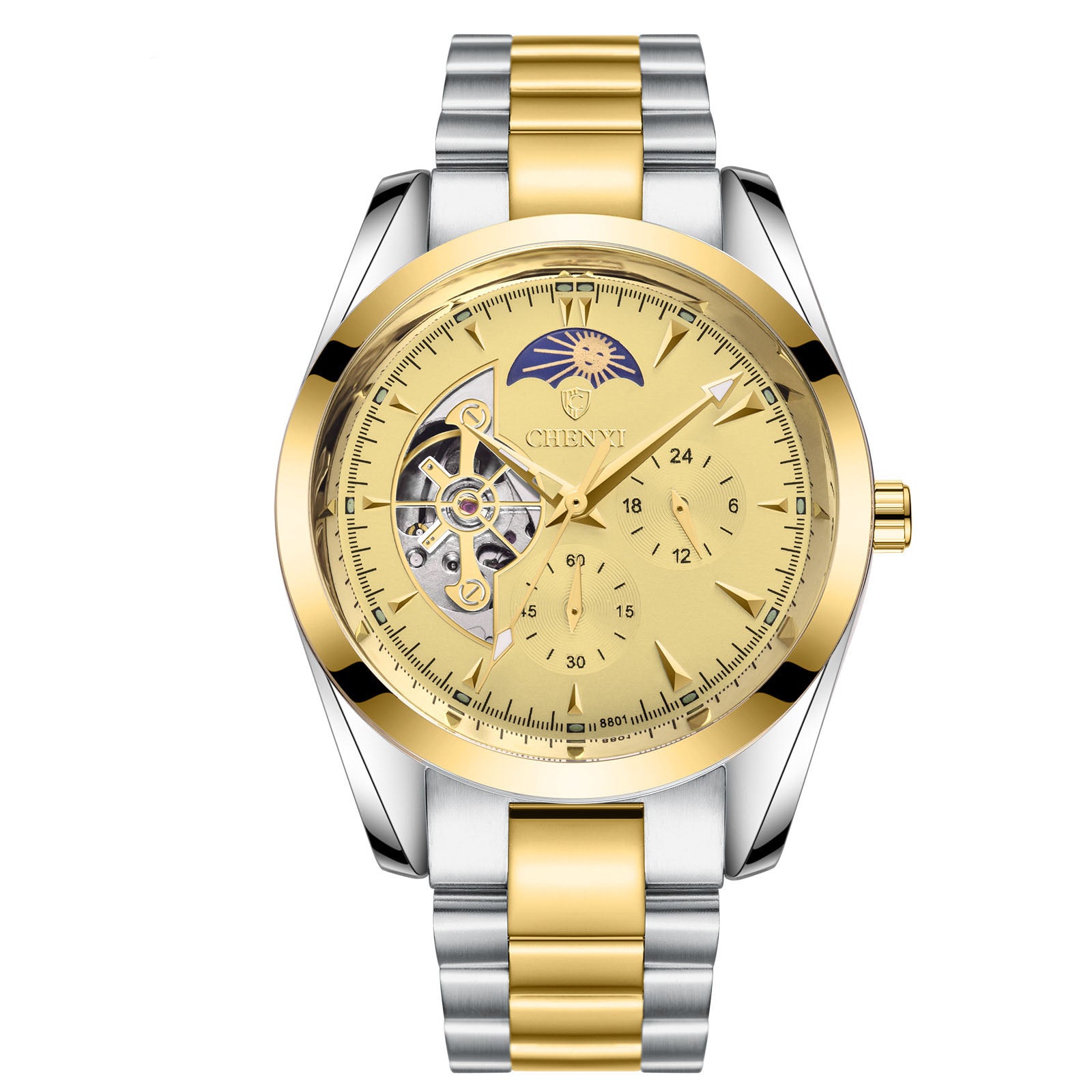 Men's Luxury Skeleton Mechanical Watch — Self-Winding — PuraVeil