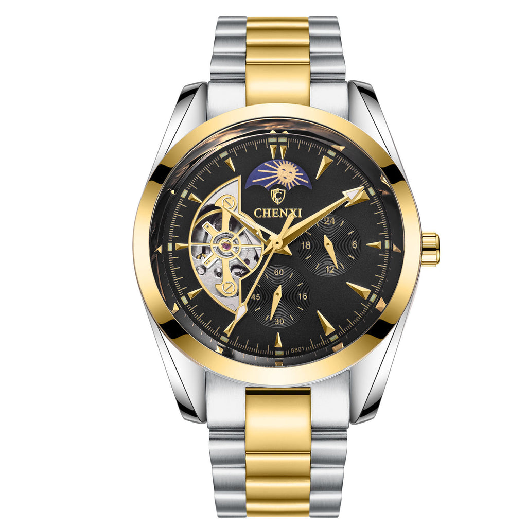 Men's Luxury Skeleton Mechanical Watch — Self-Winding — PuraVeil