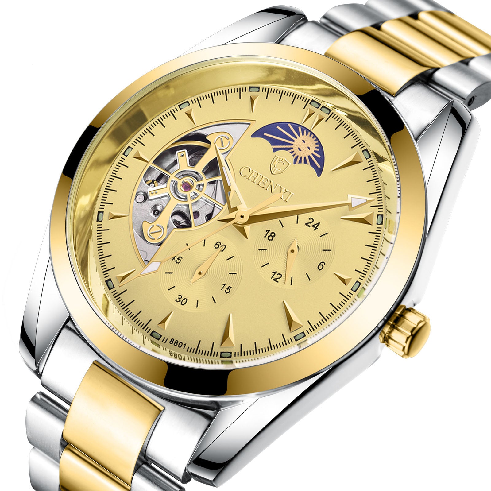 Men's Luxury Skeleton Mechanical Watch — Self-Winding — PuraVeil