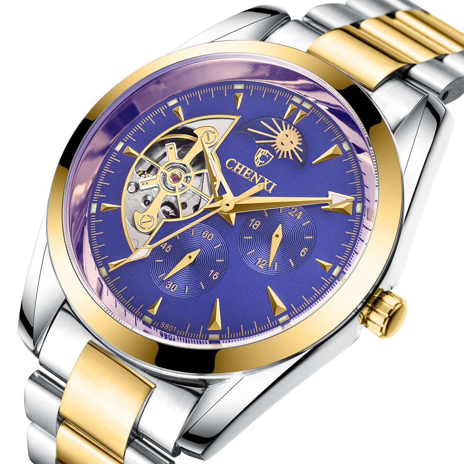 Men's Luxury Skeleton Mechanical Watch — Self-Winding — PuraVeil