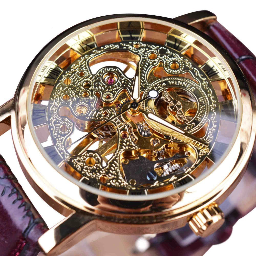 Men's Luxury Skeleton Mechanical Watch — Self-Winding — PuraVeil