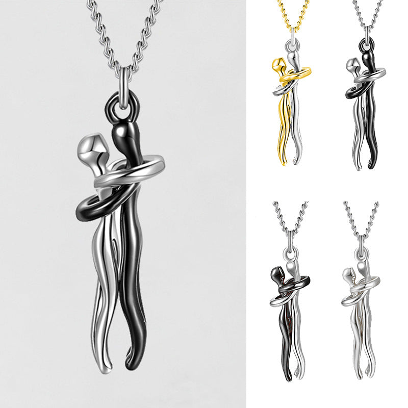 Love Hug Couple Necklace — Clavicle Chain Gift for Her — PuraVeil