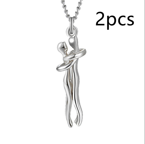Love Hug Couple Necklace — Clavicle Chain Gift for Her