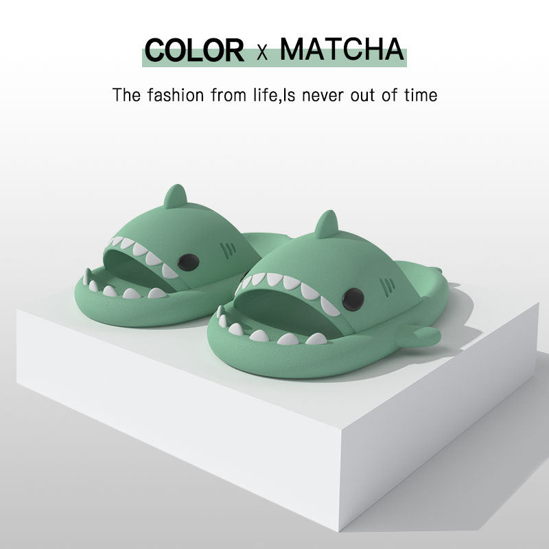 Cartoon Shark Slippers — Cozy Indoor House Shoes for Women & Men