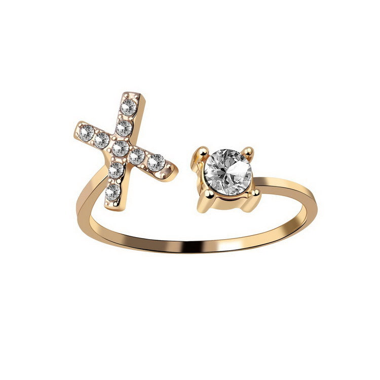 Personalized Adjustable Initial Letter Ring — A-Z Alphabet