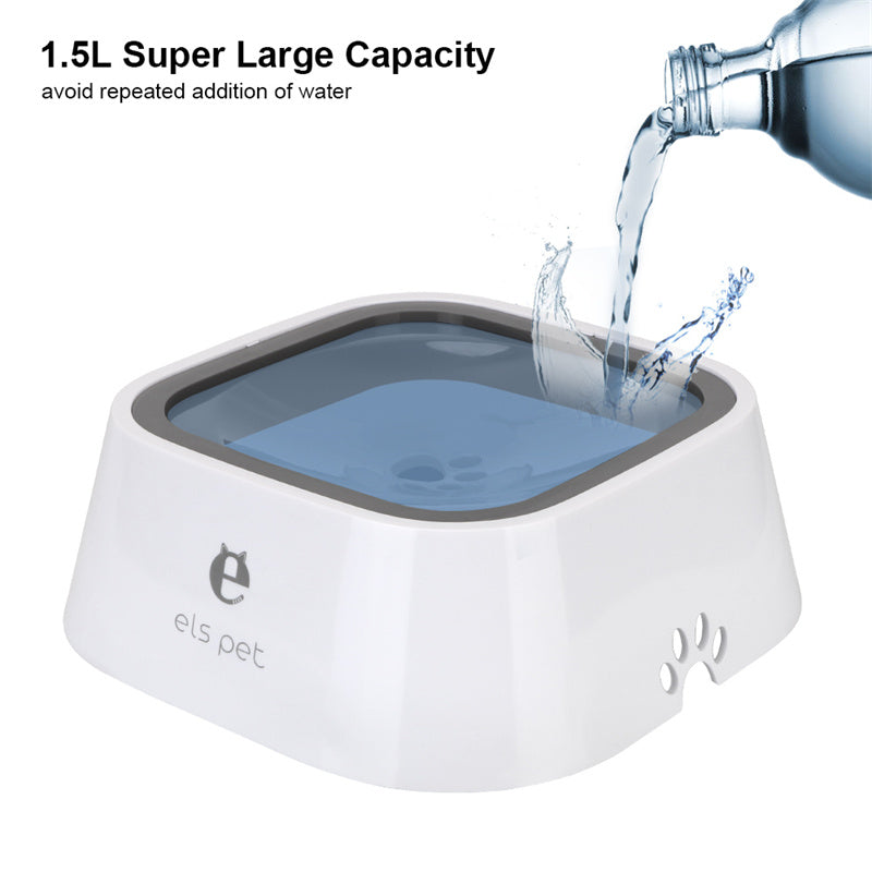 Floating Anti-Overflow Pet Water Bowl — Slow Feeder — PuraVeil