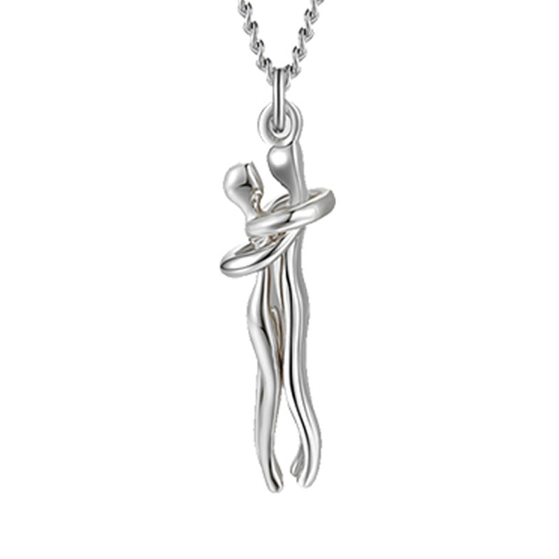 Love Hug Couple Necklace — Clavicle Chain Gift for Her