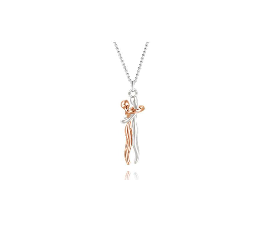 Love Hug Couple Necklace — Clavicle Chain Gift for Her — PuraVeil