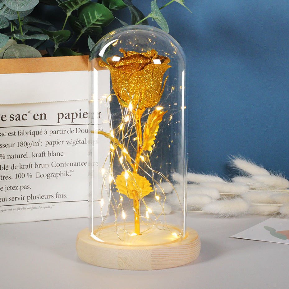 Eternal Rose with LED Glass Dome — Valentine's Day Gift — PuraVeil