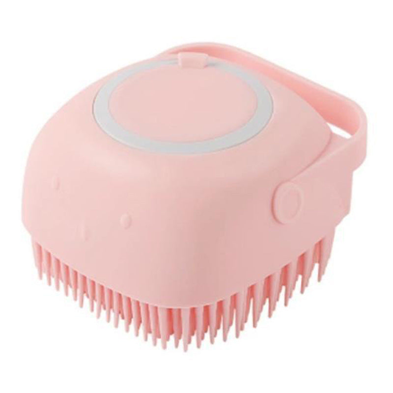Silicone Pet Bath Brush — Massage Glove with Shampoo Dispenser — PuraVeil