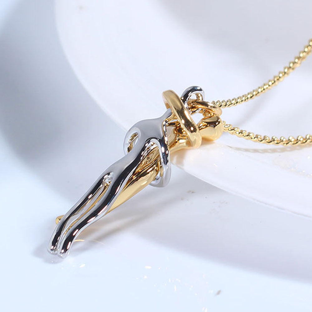 Love Hug Couple Necklace — Clavicle Chain Gift for Her — PuraVeil