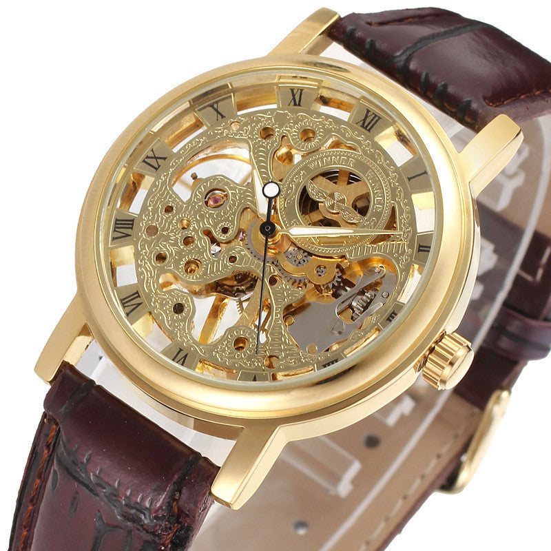 Men's Luxury Skeleton Mechanical Watch — Self-Winding — PuraVeil