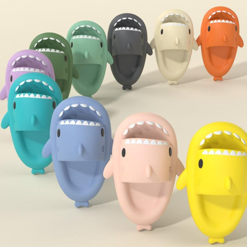 Cartoon Shark Slippers — Cozy Indoor House Shoes for Women & Men — PuraVeil