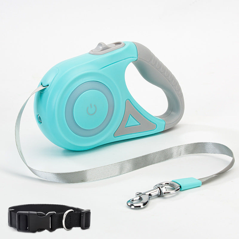 Retractable Dog Leash with Built-In LED Spotlight — PuraVeil