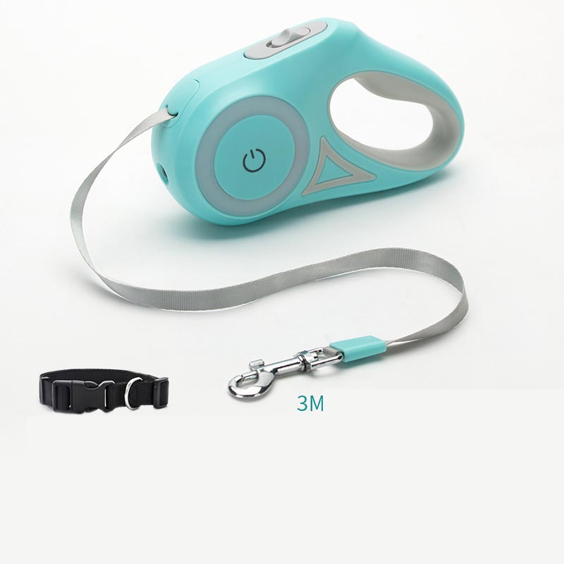 Retractable Dog Leash with Built-In LED Spotlight — PuraVeil