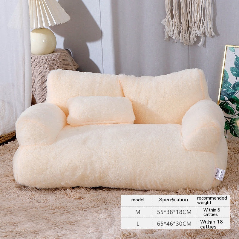 Luxury Plush Pet Sofa Bed — Cats & Small Dogs — PuraVeil