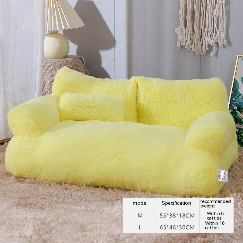 Luxury Plush Pet Sofa Bed — Cats & Small Dogs — PuraVeil