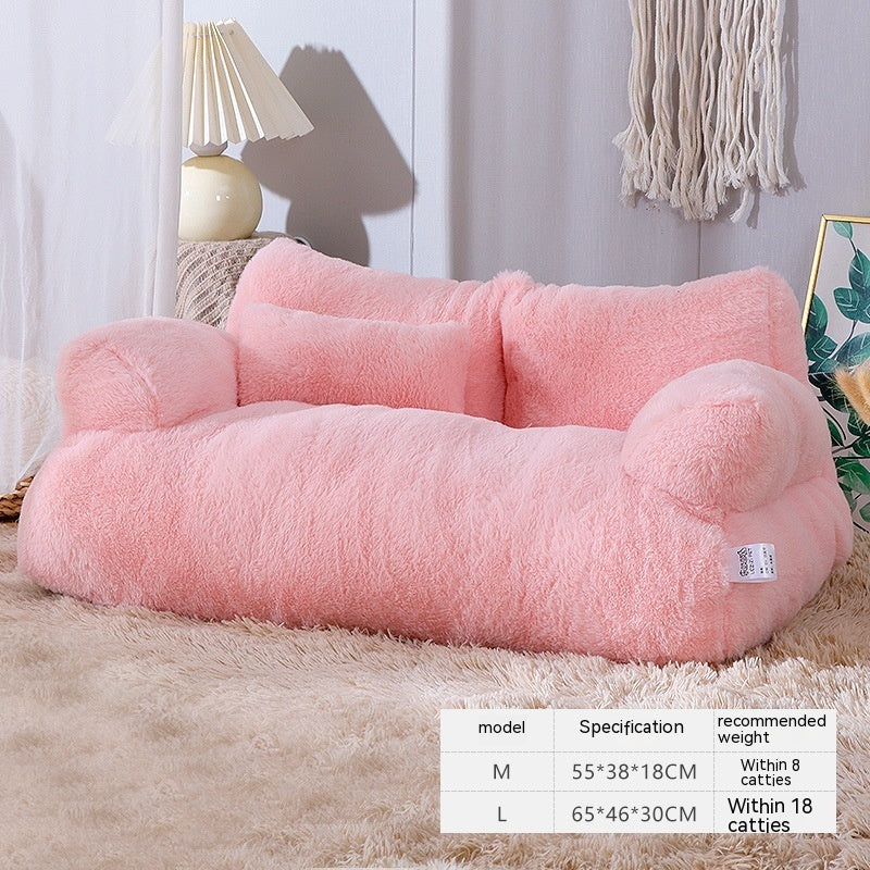 Luxury Plush Pet Sofa Bed — Cats & Small Dogs — PuraVeil