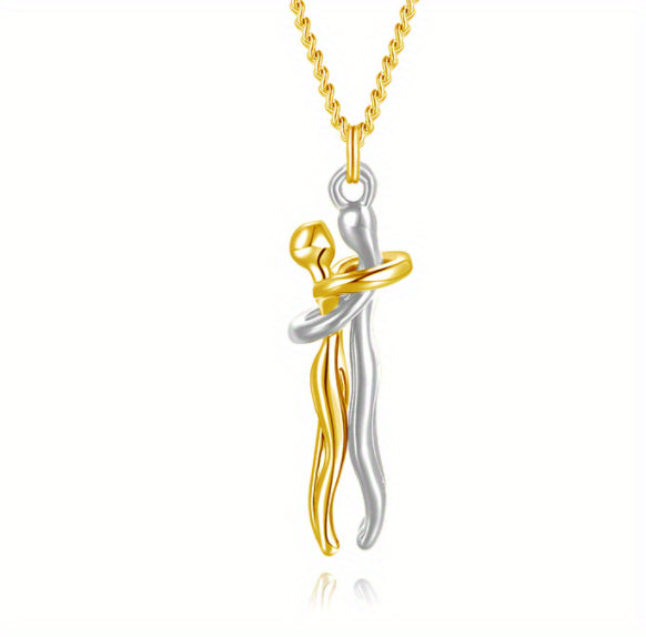 Love Hug Couple Necklace — Clavicle Chain Gift for Her