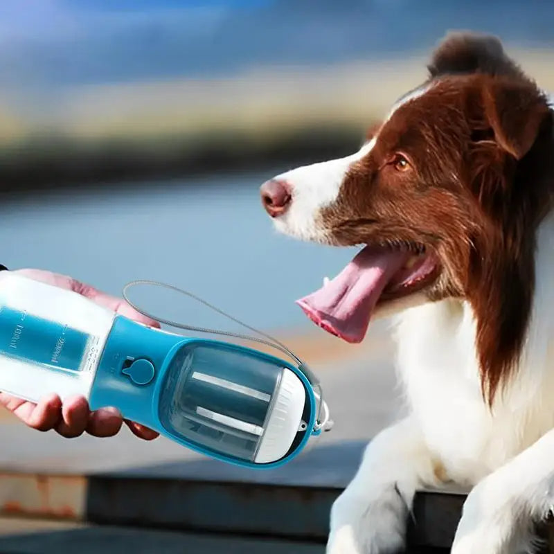 3-in-1 Portable Dog Water Bottle with Food & Bag Dispenser — PuraVeil