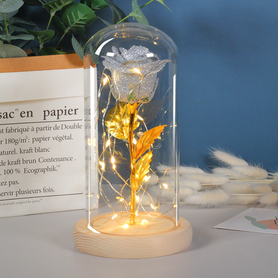 Eternal Rose with LED Glass Dome — Valentine's Day Gift — PuraVeil