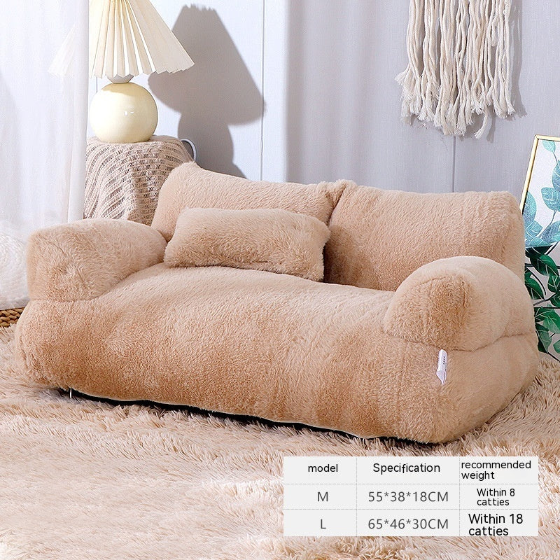Luxury Plush Pet Sofa Bed — Cats & Small Dogs — PuraVeil