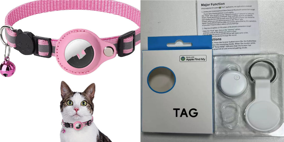 Reflective AirTag Dog & Cat Collar — Waterproof Tracker Holder — PuraVeil