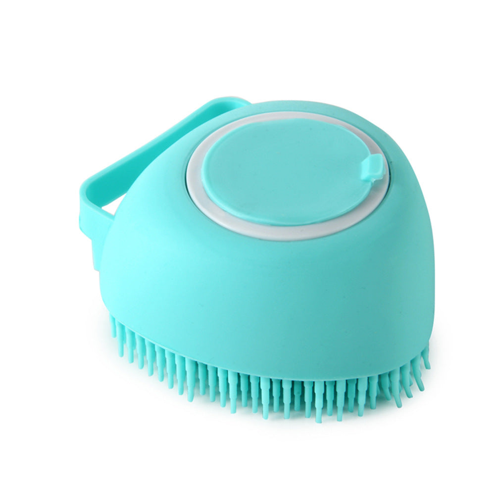 Silicone Pet Bath Brush — Massage Glove with Shampoo Dispenser — PuraVeil