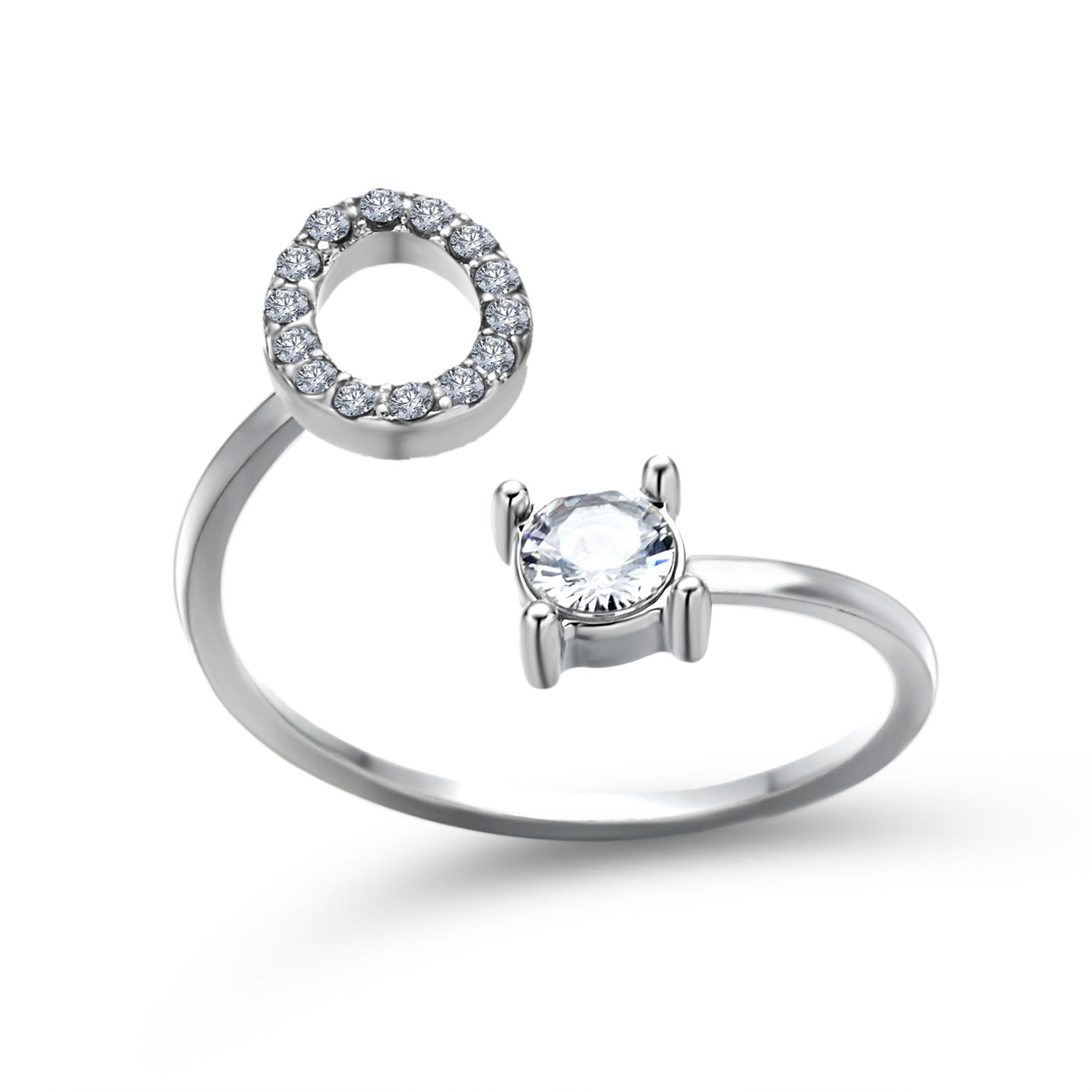 Personalized Adjustable Initial Letter Ring — A-Z Alphabet