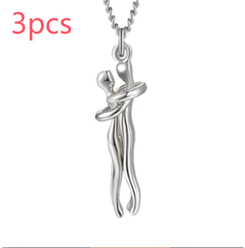 Love Hug Couple Necklace — Clavicle Chain Gift for Her