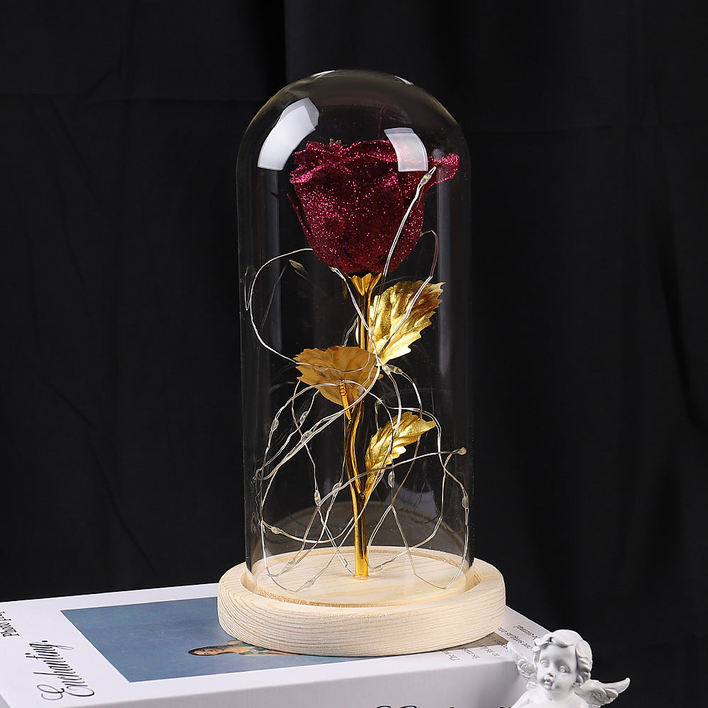 Eternal Rose with LED Glass Dome — Valentine's Day Gift — PuraVeil