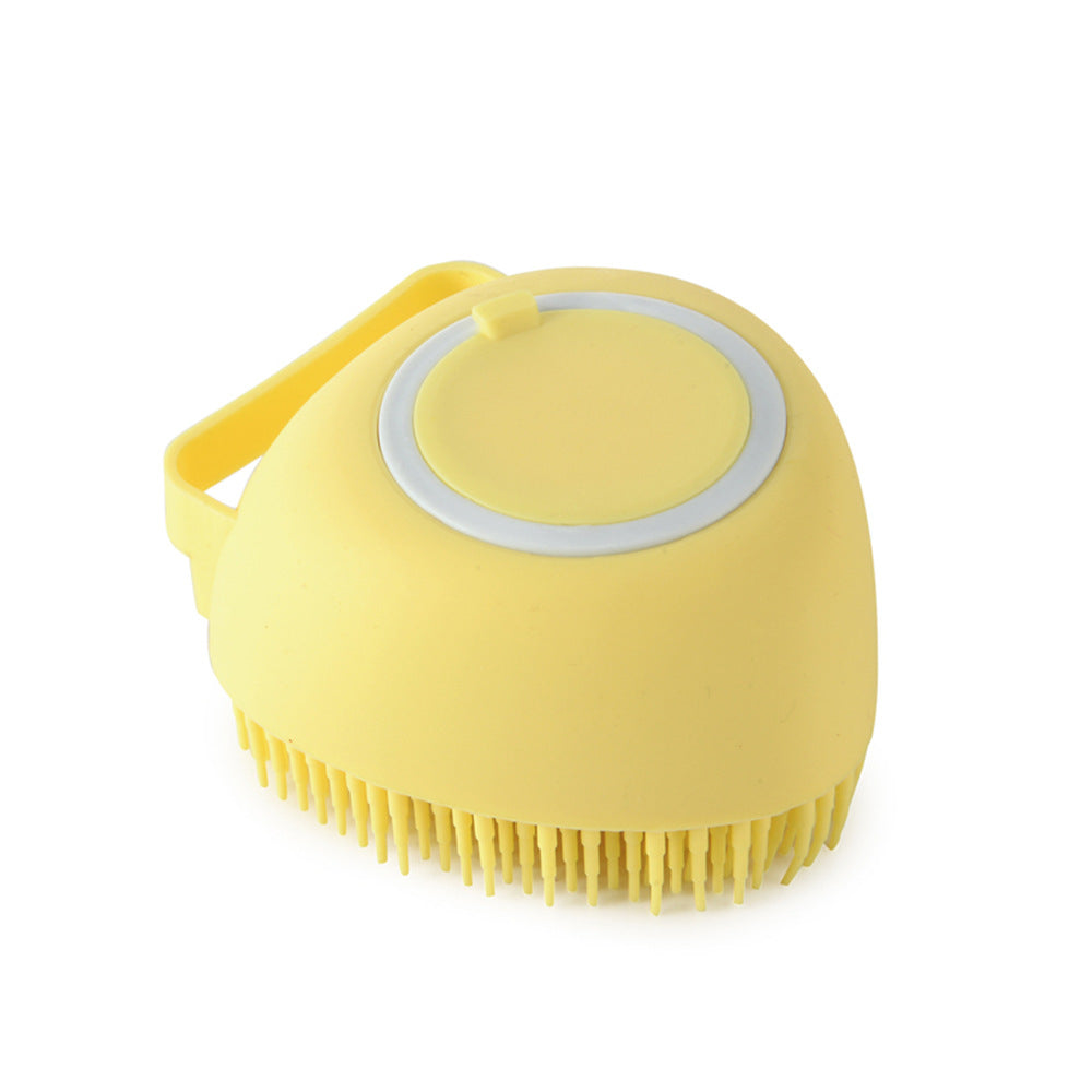 Silicone Pet Bath Brush — Massage Glove with Shampoo Dispenser — PuraVeil