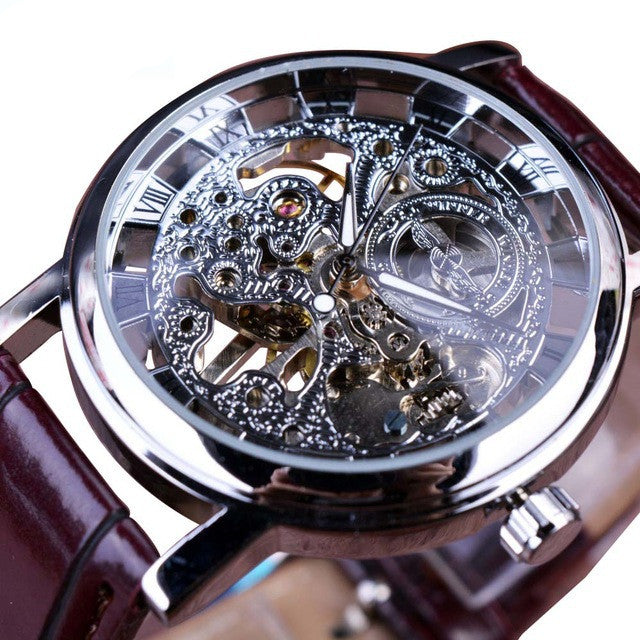 Men's Luxury Skeleton Mechanical Watch — Self-Winding — PuraVeil