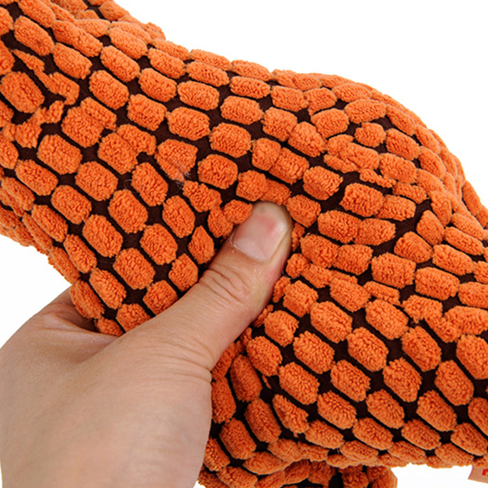 Squeaky Dinosaur Plush Dog Toy — Stuffed Chew & Cuddle Toy — PuraVeil