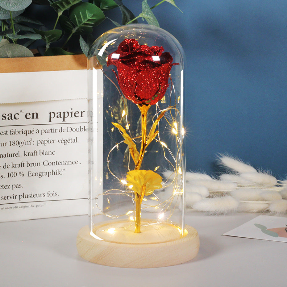 Eternal Rose with LED Glass Dome — Valentine's Day Gift — PuraVeil