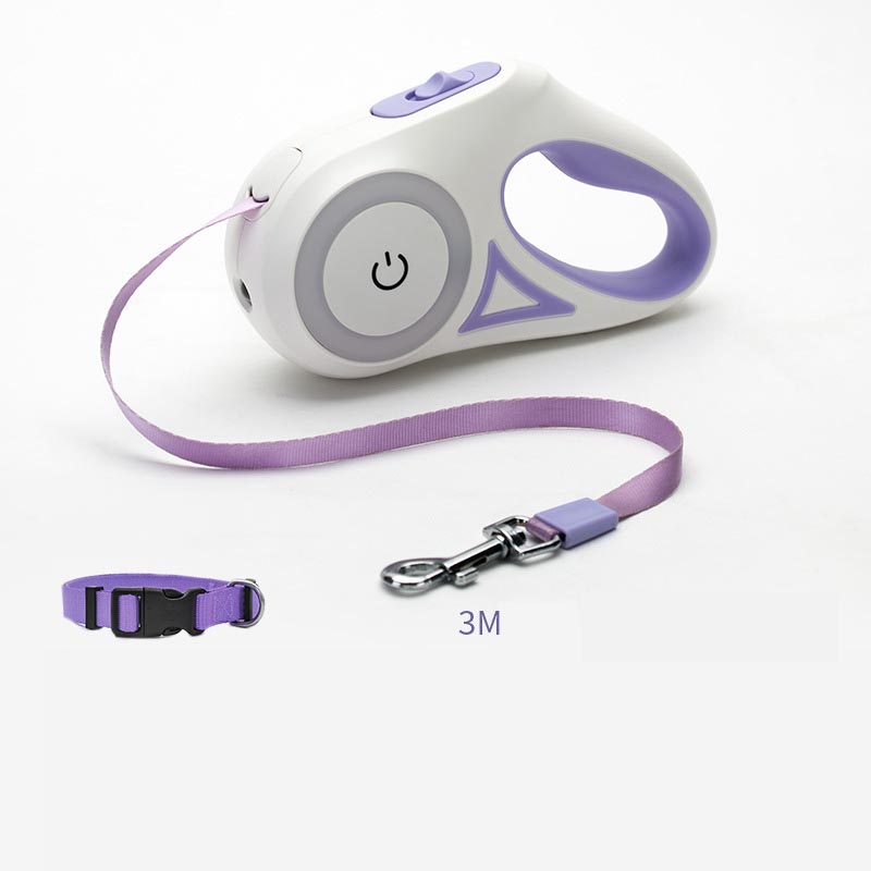 Retractable Dog Leash with Built-In LED Spotlight — PuraVeil