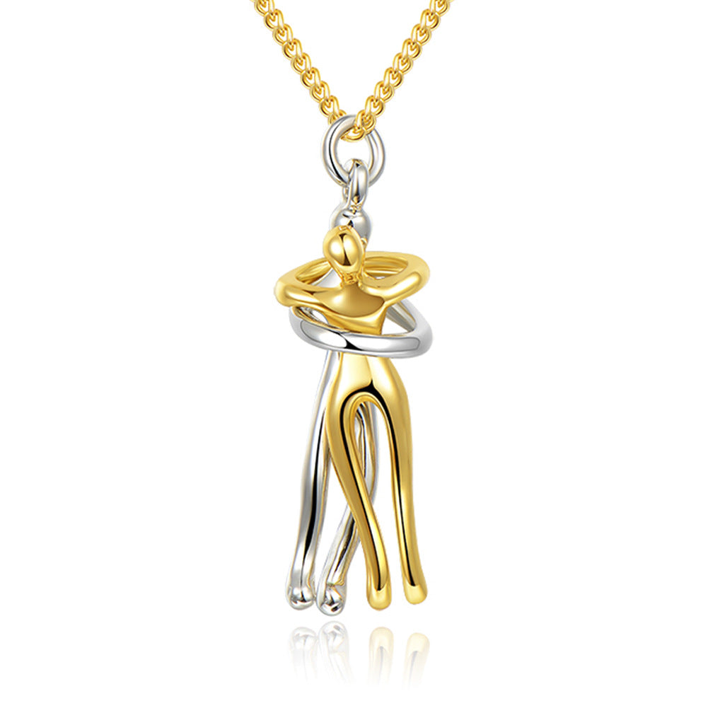 Love Hug Couple Necklace — Clavicle Chain Gift for Her — PuraVeil