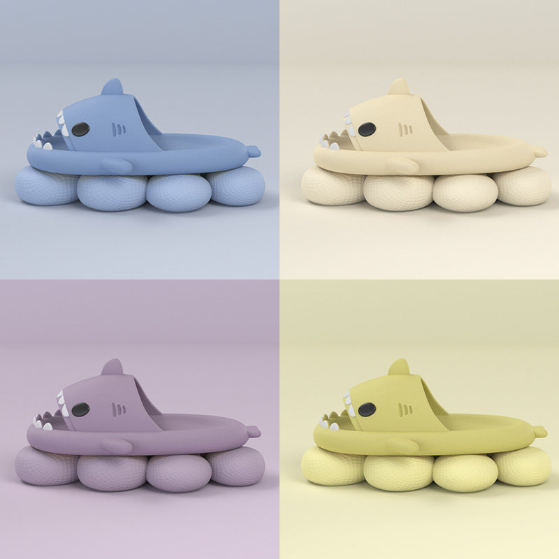 Cartoon Shark Slippers — Cozy Indoor House Shoes for Women & Men — PuraVeil