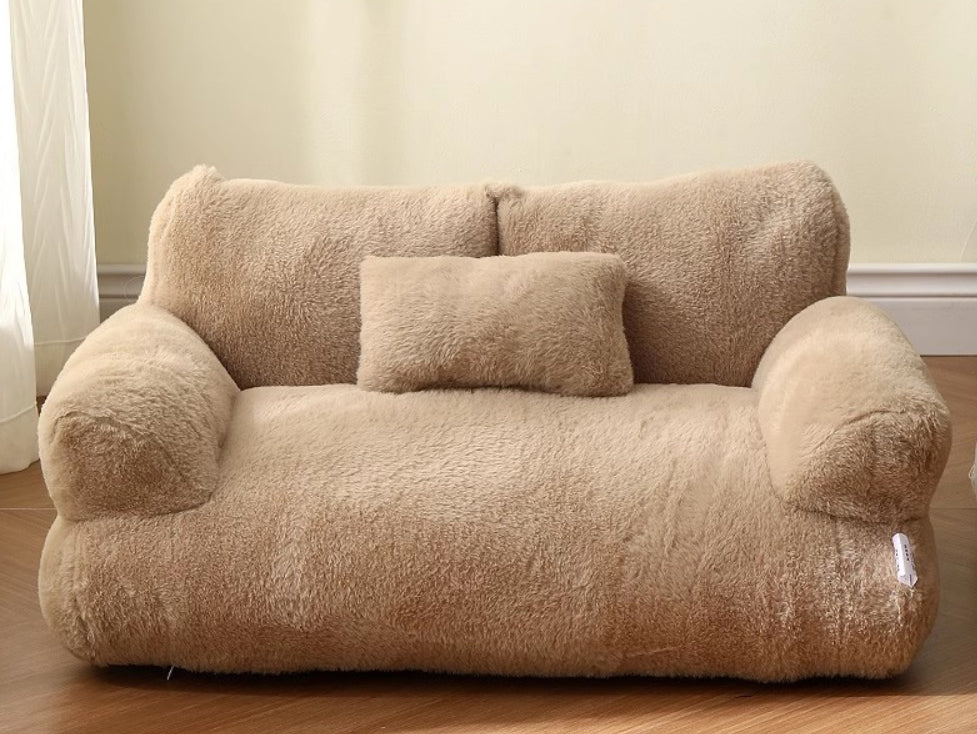 Luxury Plush Pet Sofa Bed — Cats & Small Dogs — PuraVeil