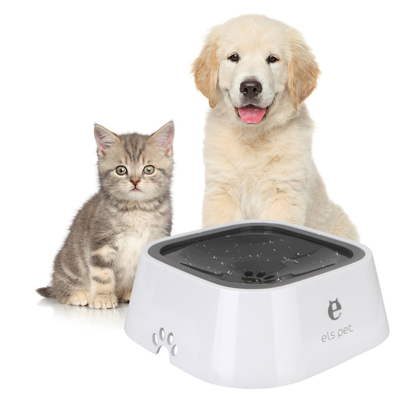 Floating Anti-Overflow Pet Water Bowl — Slow Feeder — PuraVeil