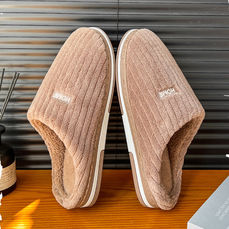 Soft Cotton House Slippers — Plush Non-Slip Indoor Shoes — PuraVeil